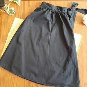 J Crew cotton navy blue bow skirt